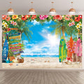 12x8ft Summer Hawaiian Beach Photography Tropical Luau Backdrop | Flower Palm by YCUCUEIBACKDROP