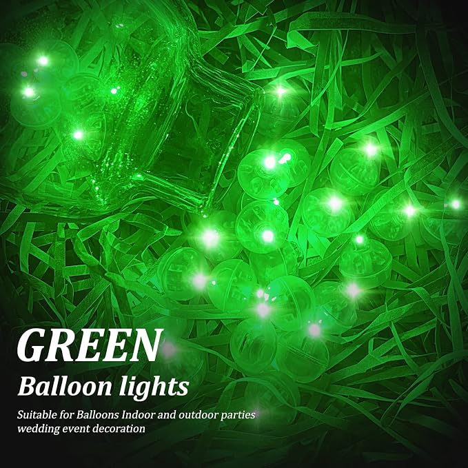 50pcs LED Green Balloon Lights, Round LED Mini Lights - Image 4
