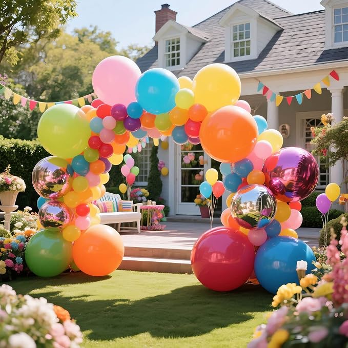 32Pcs Big Balloons 18 Inch Assorted Colors, Round Large Latex Party Balloons - Image 5