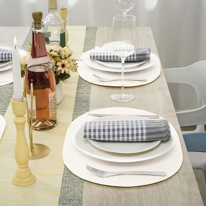 AHHFSMEI Placemats Set of 8 for Dining Table Washable Woven Non-Slip 18x12 - Image 6
