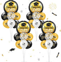 Kasyat 4 Set Glod and Black 2026 Graduation Table Centerpiece Balloon Stand Kit by Kasyat