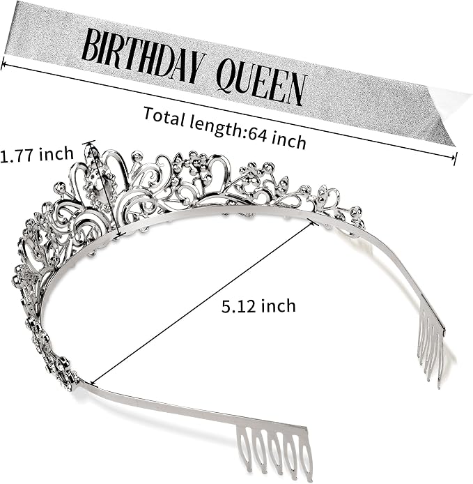 Fesciory Birthday Crown for Women, Adult Fit, Coming of Age Gifts & Halloween - Image 6