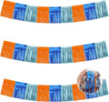 BEISHIDA Orange Blue Fringe Garland Banner 30ft Wall Tinsel Foil Streamers | by Beishida