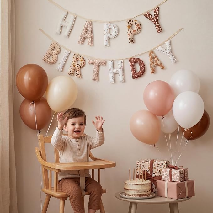 Pre-strung Happy Birthday Banner Sign Reusable Felt Happy Birthday Garland - Image 5