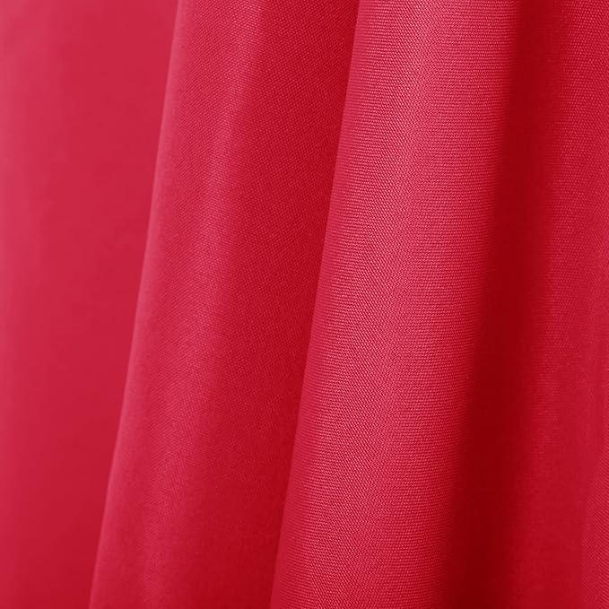 Ascoza 2pack 90x132 Inch Red Rectangular Tablecloth 8 Feet Table Cloth in Polyester Fabric for Wedding/Banquet/Restaurant/Parties