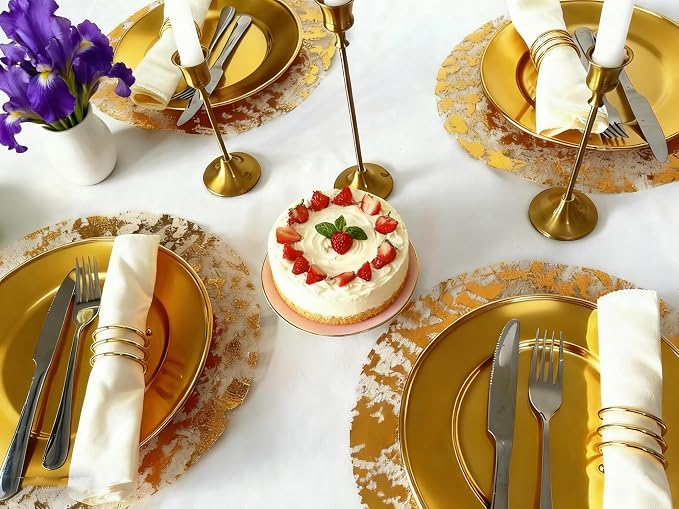150PCS Gold Foil Placemats Disposable - Image 6