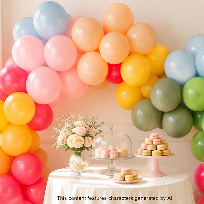 Colorful Rainbow Balloon Arch Garland Kit - Image 4