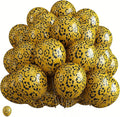 Gold Cheetah Print Balloons, 12 Inch Safari Animal Leopard Print Latex Helium by Paeyeq