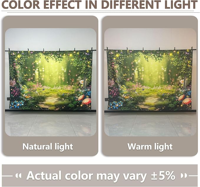 8x6ft Enchanted Forest Photography Backdrop Fairy Garden Banner | Fairytale - Image 4