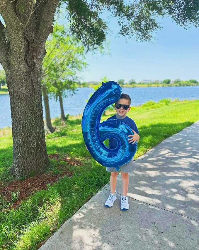 Numbers 18 Balloon 40Inch Blue Balloons - Image 2