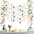 Outus 10 Pieces Colorful Circle Garland Banner Hanging Paper Dot Decorations by Outus