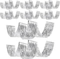 8 Pcs 15ft Silver Metallic Foil Ceiling Fringe Curtains, Party Decor Fringe by Breling