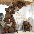 102pcs Matte Dark Brown Balloons Garland Arch Kit, 18 12 10 5 Inch Balloons | by ZizasAry