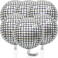 PartyWoo Silver Disco Ball Large Giant 4D Jumbo Foil Balloons 6pcs 32 Inch | 32 by PartyWoo