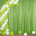 Sugargirl Apple Green Sequin Backdrop Curtain 4FTx8FT Glitter Apple Green by Sugargirl