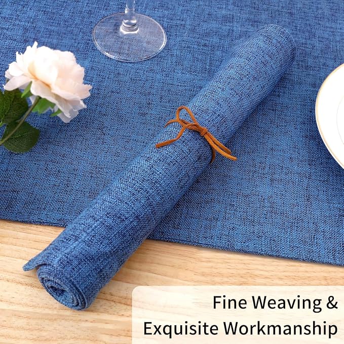 Homaxy Cloths Placemats for Dining Table Set of 6, Cotton Linen Blend Table Mats - Image 6