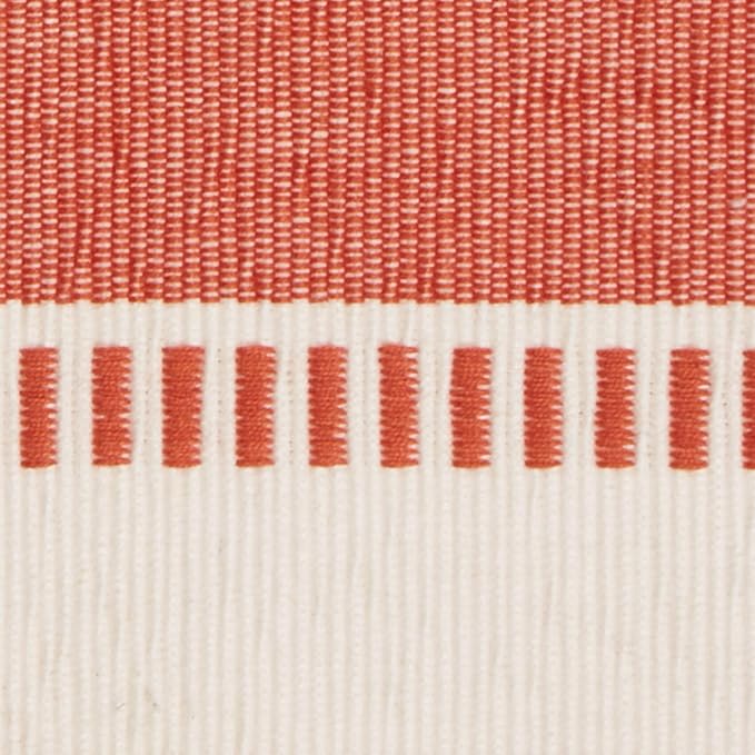 DII Dobby Stripe Table Runner, 13x72 Spice & Cream Background | Woven - Image 3