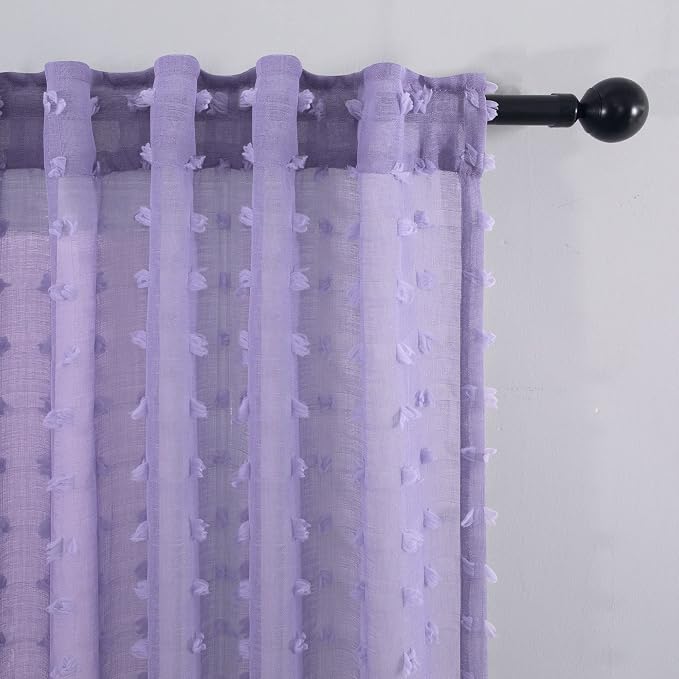 Lavender Sheer Curtains 96 Inches Long - Image 6