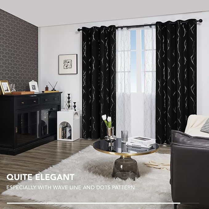 Deconovo Living Room Curtains 84 Inches Long, Thermal Insulated, Room Darkening - Image 6