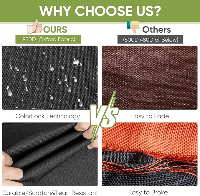 Golf Bag Rain Cover Hood Waterproof 1680D Nylon Dustproof Universal Fit with Adjustable Rain Cape for Stand/Cart Bags, All Black or US Flag Style