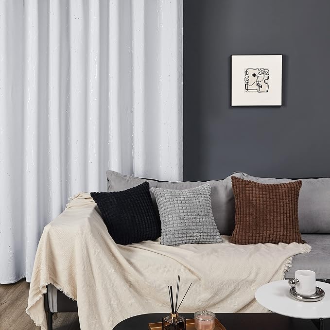 Deconovo Living Room Curtains 45 Inches Long, Thermal Insulated, Room Darkening - Image 4
