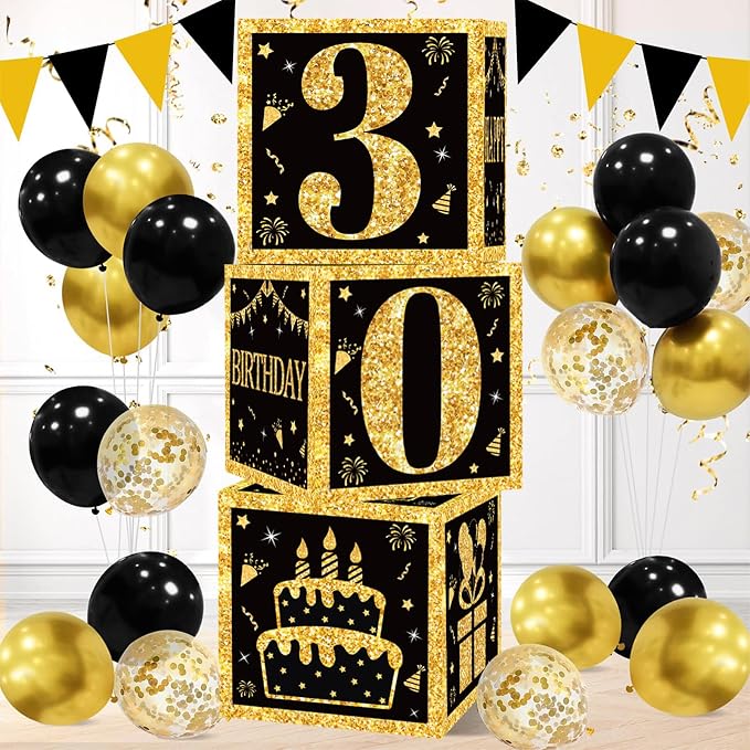 DataMoon 30th Birthday Decorations Boxes by DataMoon