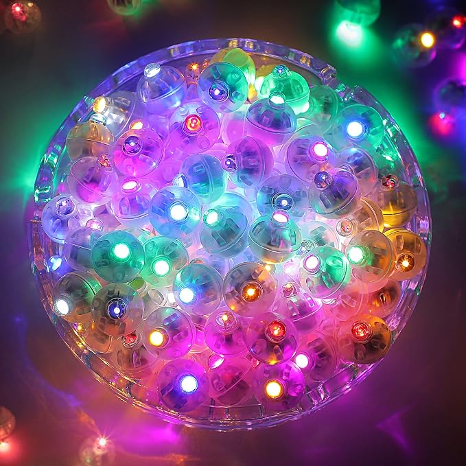 ZGWJ 100PCs Colorful Balloon Lights Mini, Battery Powered, Long Standby Time by ZGWJ