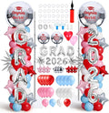2 Set Adjustable Nurse Graduation Balloon Column Stand Kit Class of 2026 by EYNDYN