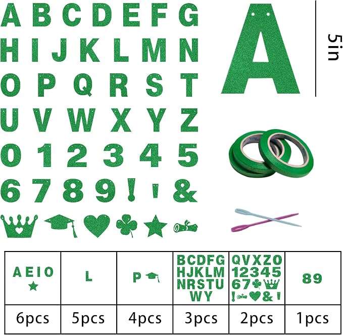 131 PCS Custom Banner DIY Letter Banners Personalized Banner | Make Your Own - Image 2