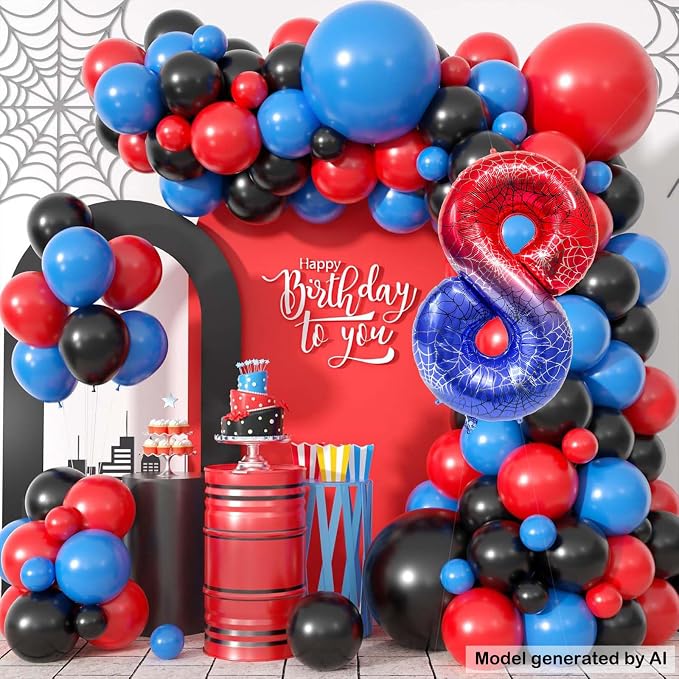 40 Inch Spider Number 8 Foil Balloons - Image 5