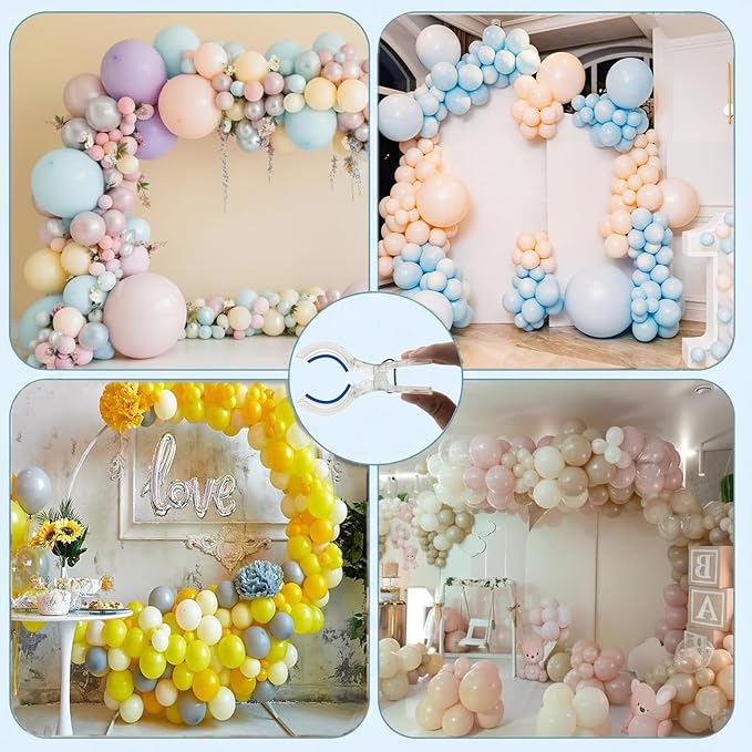 12 Pack Large Balloon Arch Clips, Transparent Spring Clamps - Image 4