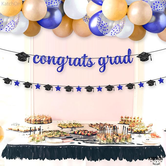 KatchOn Glitter Congrats Grad Banner 10 Feet, Graduation Party Decorations | - Image 8