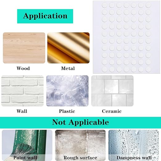 JANYUN 560 Pcs Round Sticky Clear Dots Stickers, 6mm Putty Sticky Tack | Double - Image 4