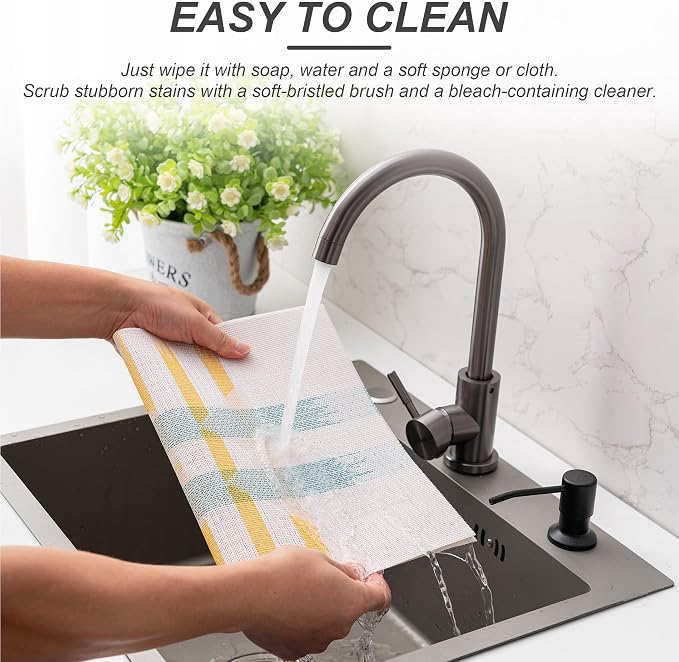 Placemats Set of 4 Washable Indoor | Outdoor Vinyl Place Mats - Image 3