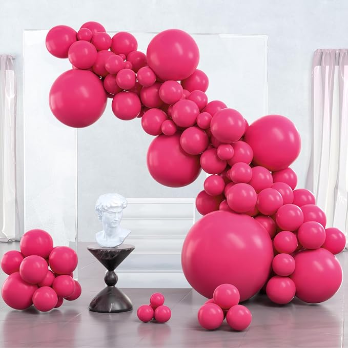 PartyWoo Hot Pink Balloons 100pcs Magenta Fuchsia Color 36 18 12 10 5 Inch | 36 by PartyWoo
