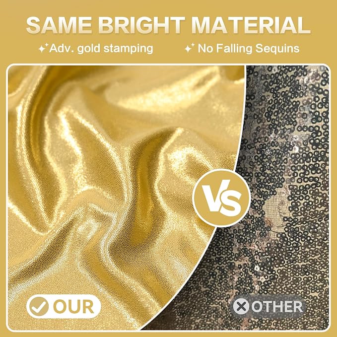 gogoparti 10x10FT Gold Sequin Backdrop Curtain - Image 2
