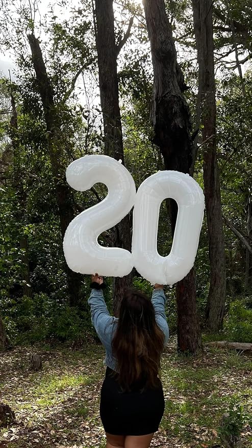 Number 0 Balloon Birthday Decorations, 40In White Balloons - Image 4