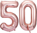Rose Gold 50 Number Balloons Big Giant Jumbo Large Number 50 Foil Mylar Balloons by COLORFULELVES