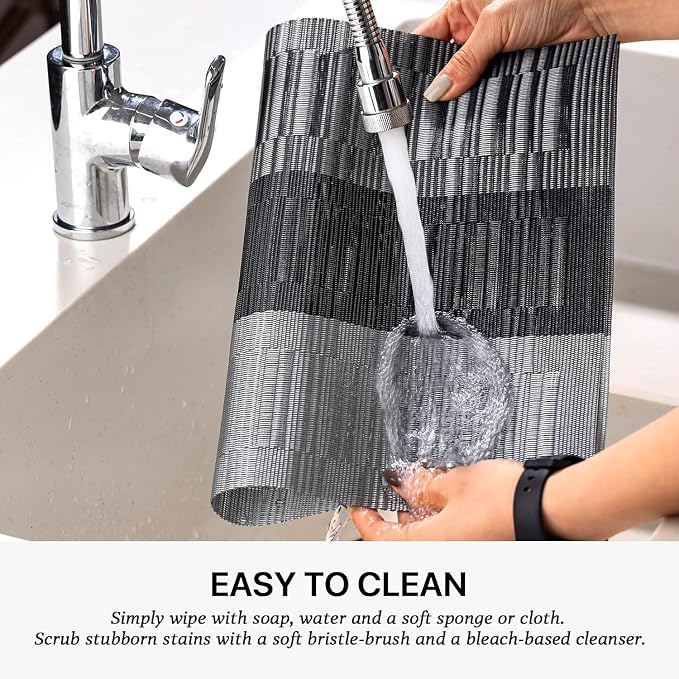 LEXMORE Placemats Vinyl/Plastic Woven Place Mats - Image 4