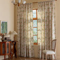 ENJOYBRIDAL Pink Floral Curtains 96 Inch Long Bedroom Semi Sheer Drapes Living by ENJOYBRIDAL