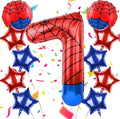 40 Inch Spider Theme Number Balloon, Number Block Foil Number 7 Balloons Large by AXBMM