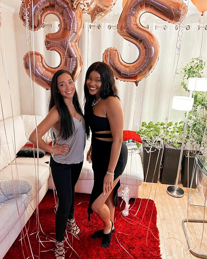 Rose Gold Number 40 Balloon 40 Inch - Image 2