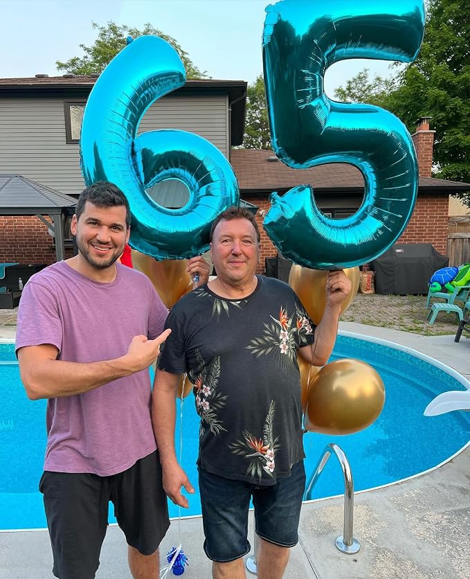 Light Blue Number 4 Balloon 40 Inch - Image 8