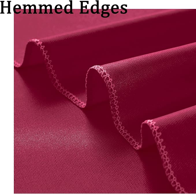 20ft x 10ft Wrinkle Free Maroon Backdrop Curtains - Image 5