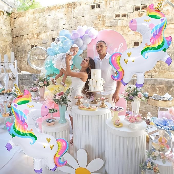 41'' Large Unicorn Birthday Decoration Balloons - Image 4