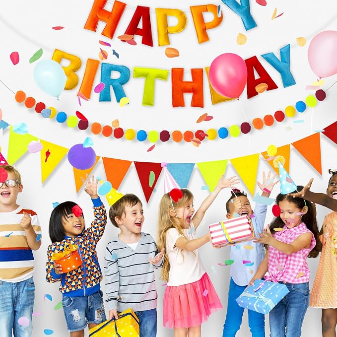 CANREVEL 3 PCS Pre-Strung 3D Happy Birthday Banner Decorations, Happy Birthday - Image 5