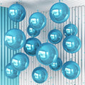 14 Pcs Blue Round Foil Balloons 22/15/10 4D Ball Balloons Light Baby Blue by Froova