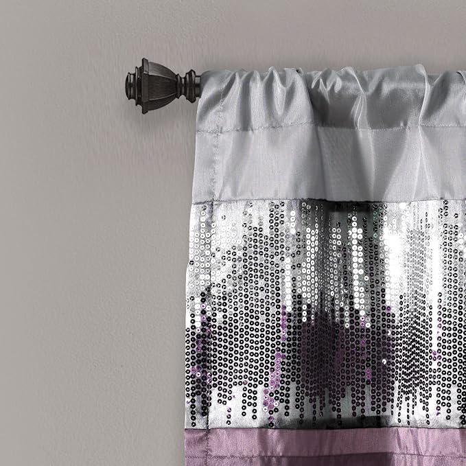 Lush Decor Night Sky Sequins Valance Curtain Single - Image 3