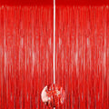 Red Streamers Foil Fringe Curtain 3.3 x 8.3ft Party Streamers 2Pack Metallic by UWPVOWSR