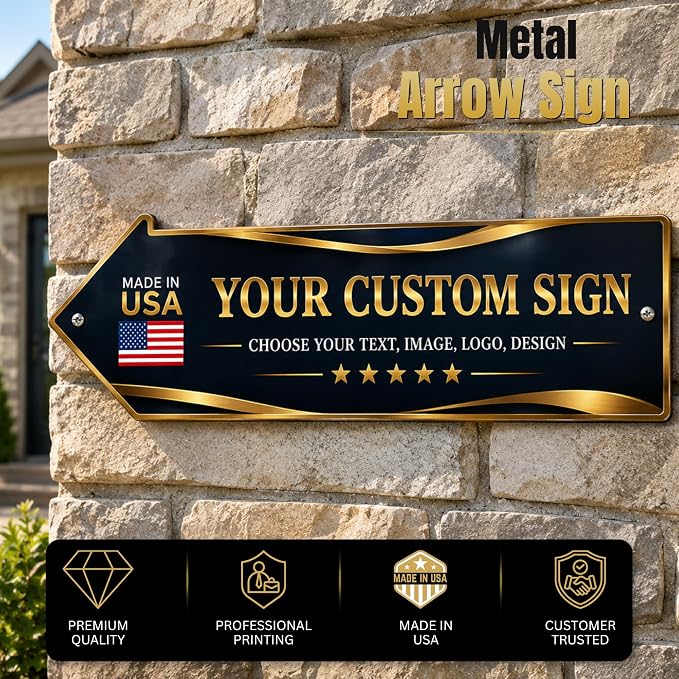 Custom sign outdoor Right arrow sign by BCB| direction signs Printed in USA | - Image 2